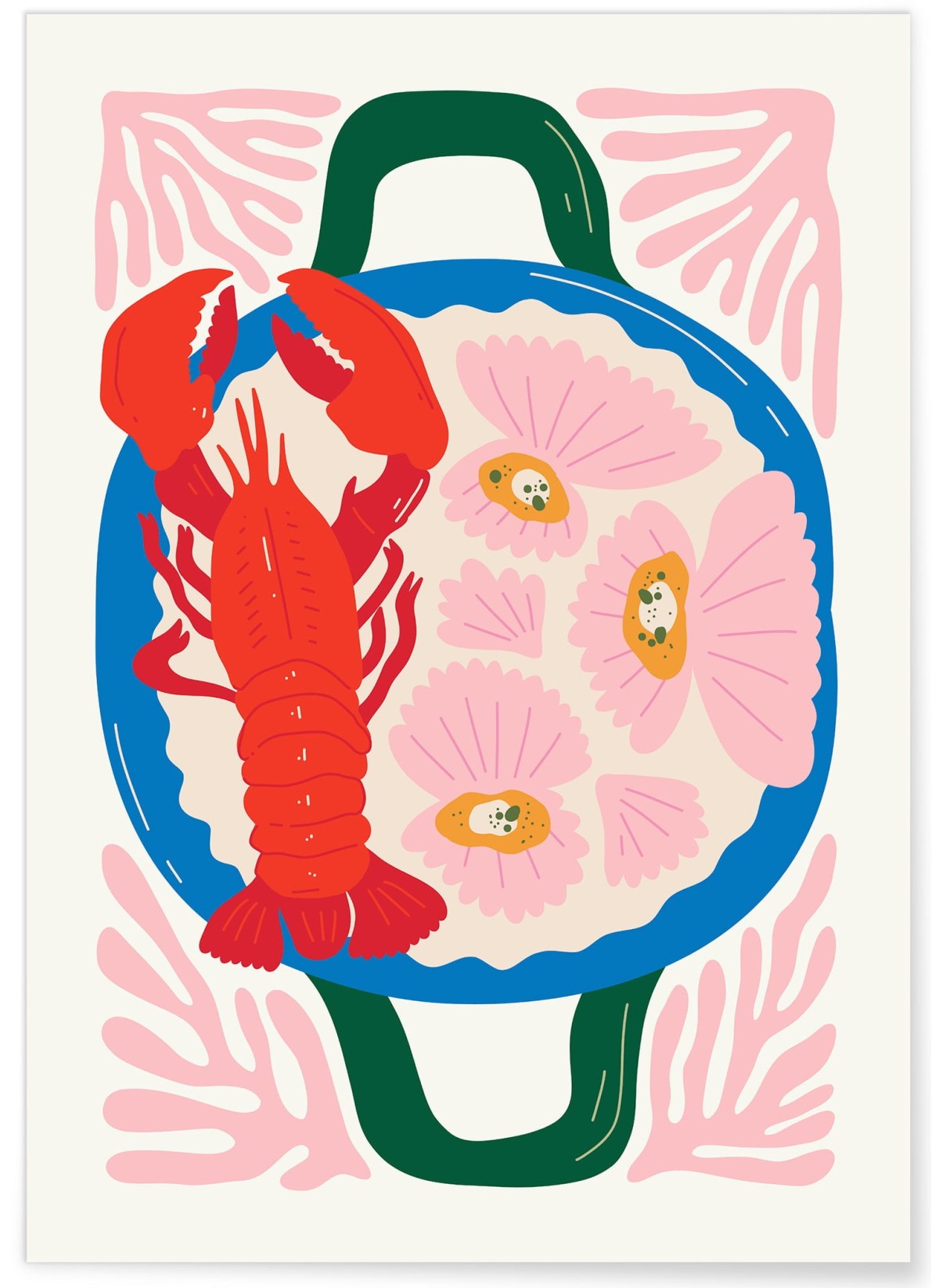 Affiche Homard & Coquilles