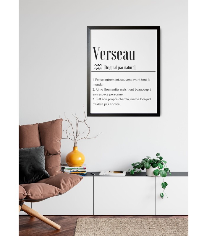Affiche Définition Verseau