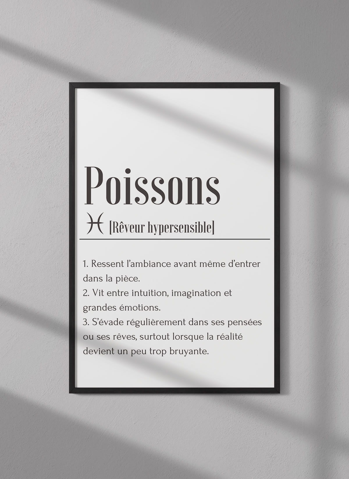 Affiche Définition Poissons