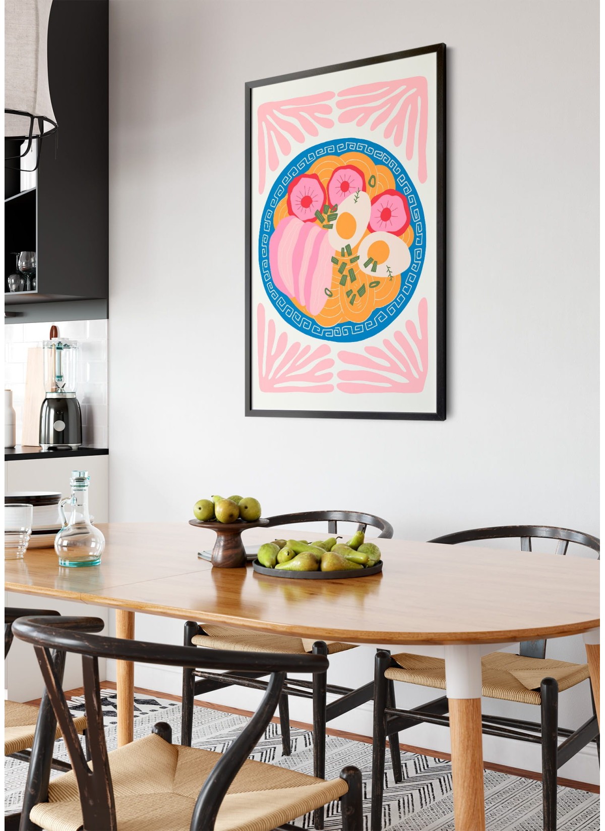 Affiche Assiette de Nouilles Asiatiques