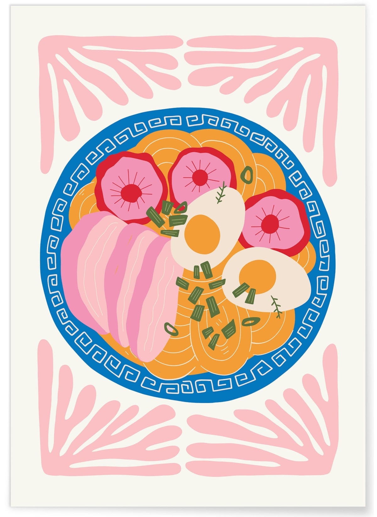 Affiche Assiette de Nouilles Asiatiques