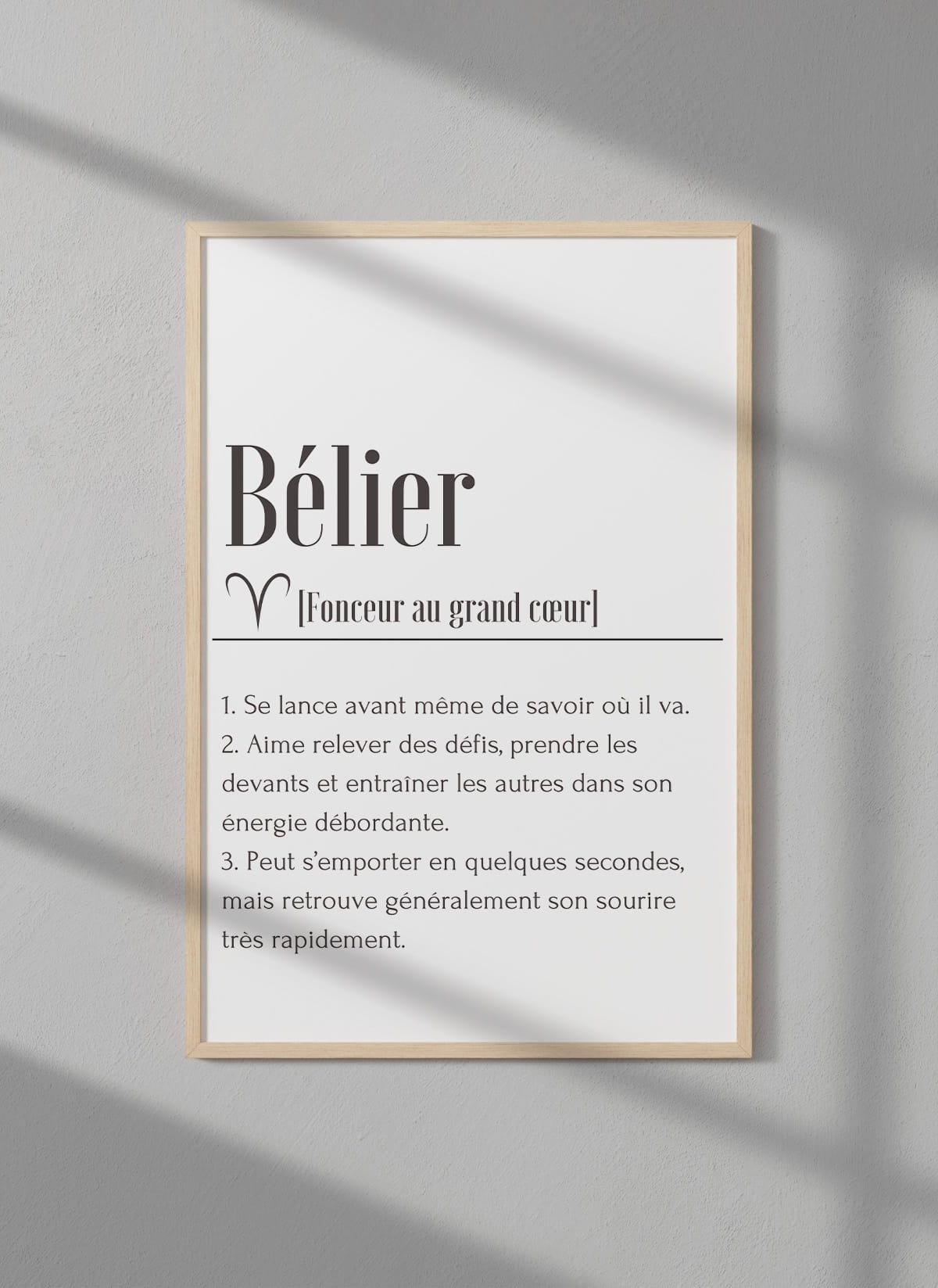 Affiche Définition Bélier