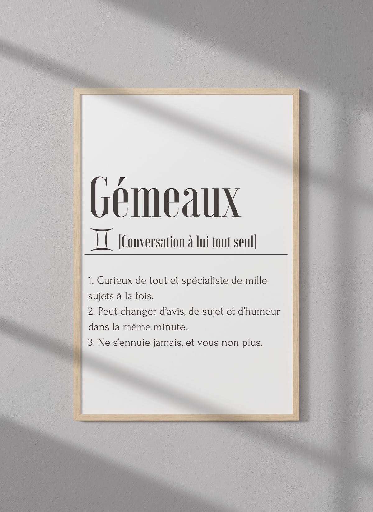 Affiche Définition Gémeaux