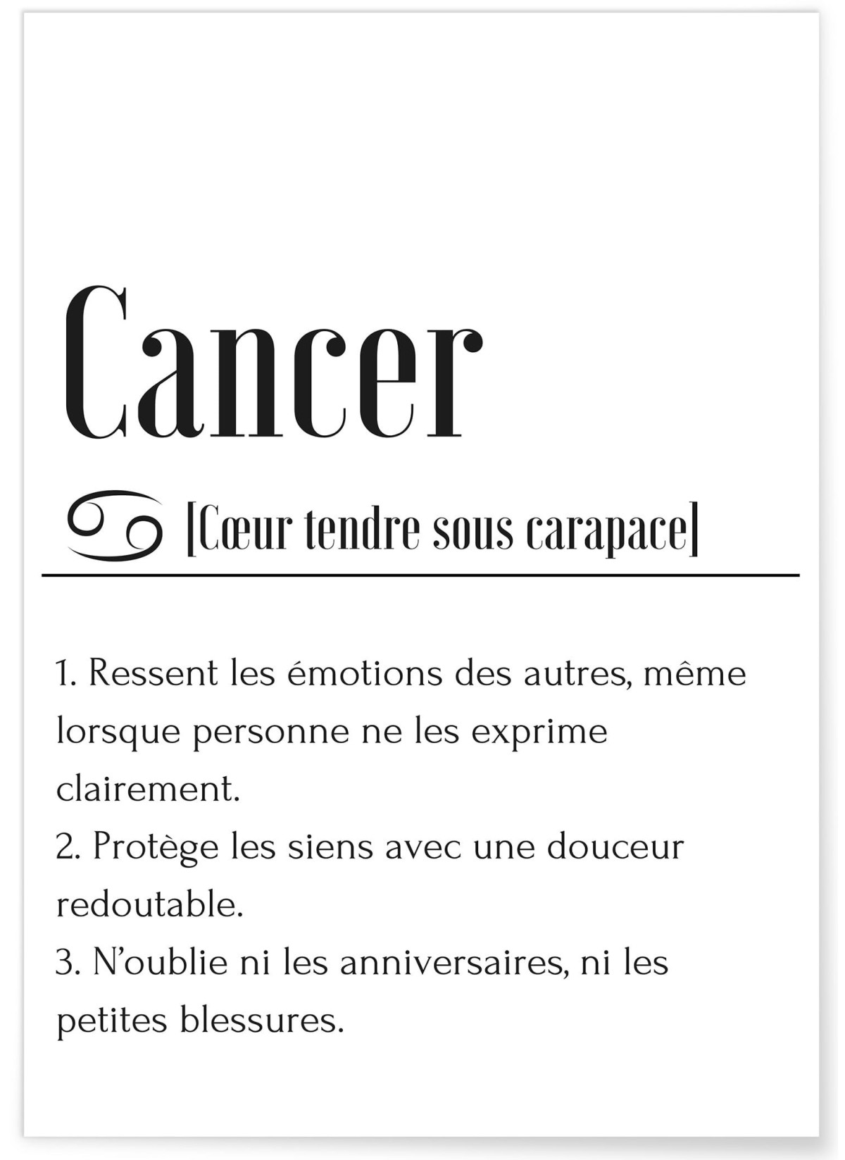 Affiche Définition Cancer