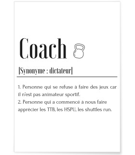 Affiche Définition Coach