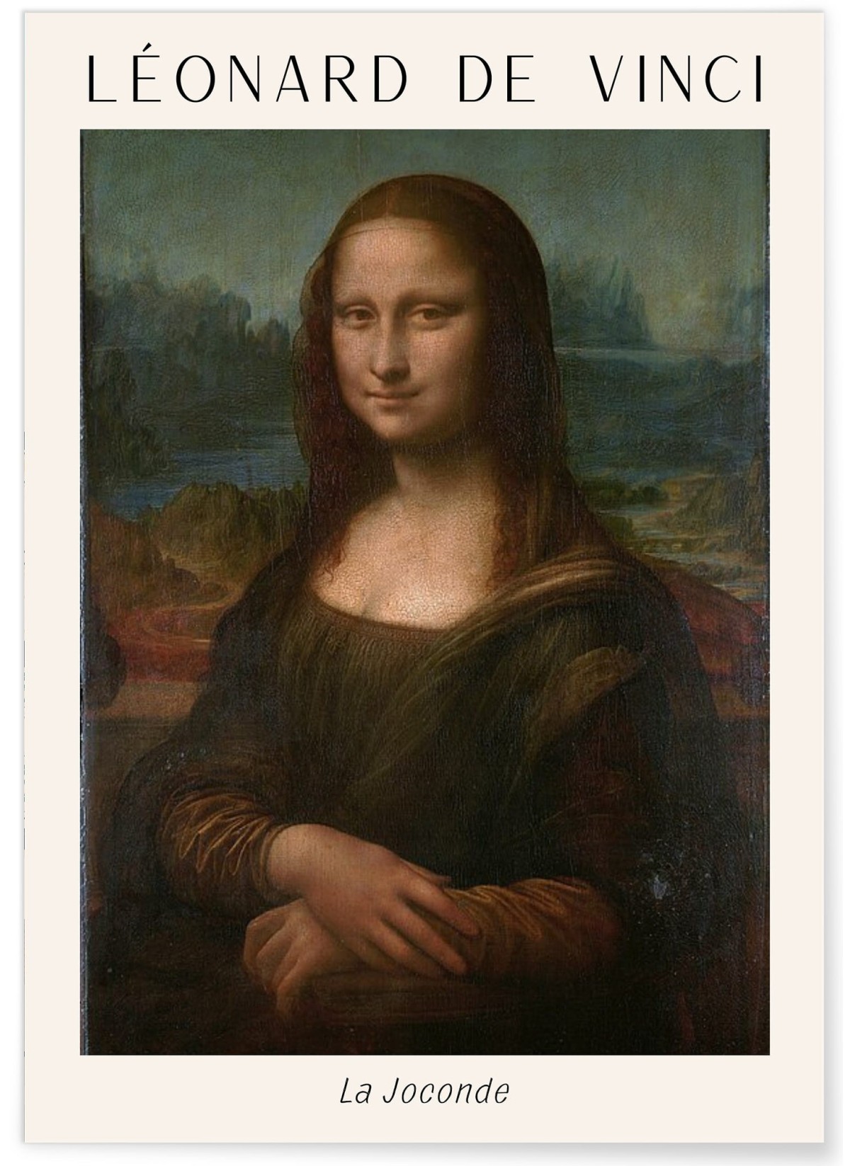 Affiche Léonard de Vinci La Joconde