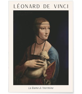Affiche Léonard de Vinci La Dame à l'Hermine