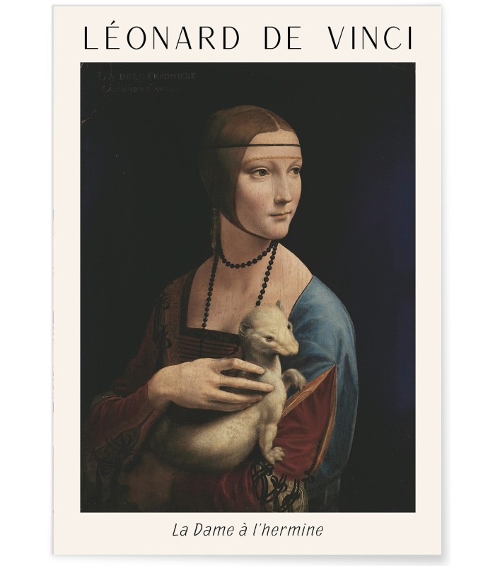 Affiche Léonard de Vinci La Dame à l'Hermine