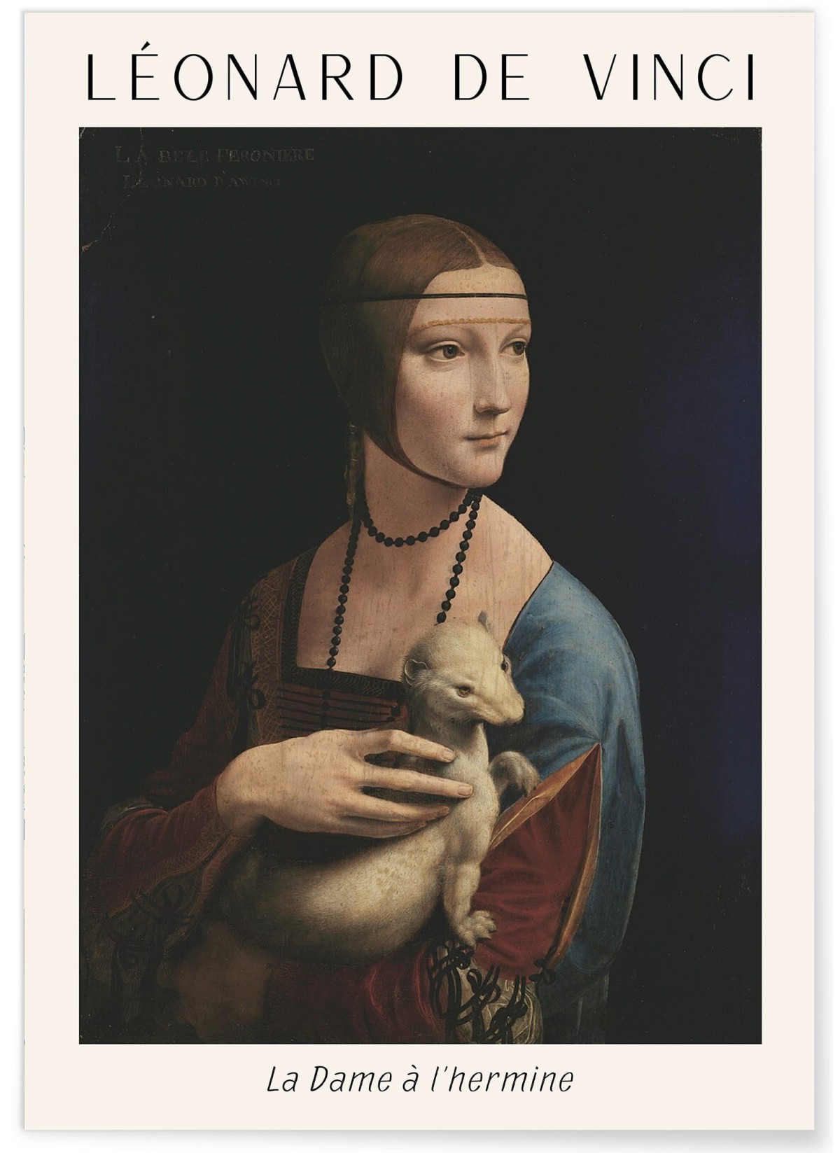 Affiche Léonard de Vinci La Dame à l'Hermine