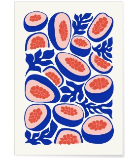 Affiche Papayes Tropicales