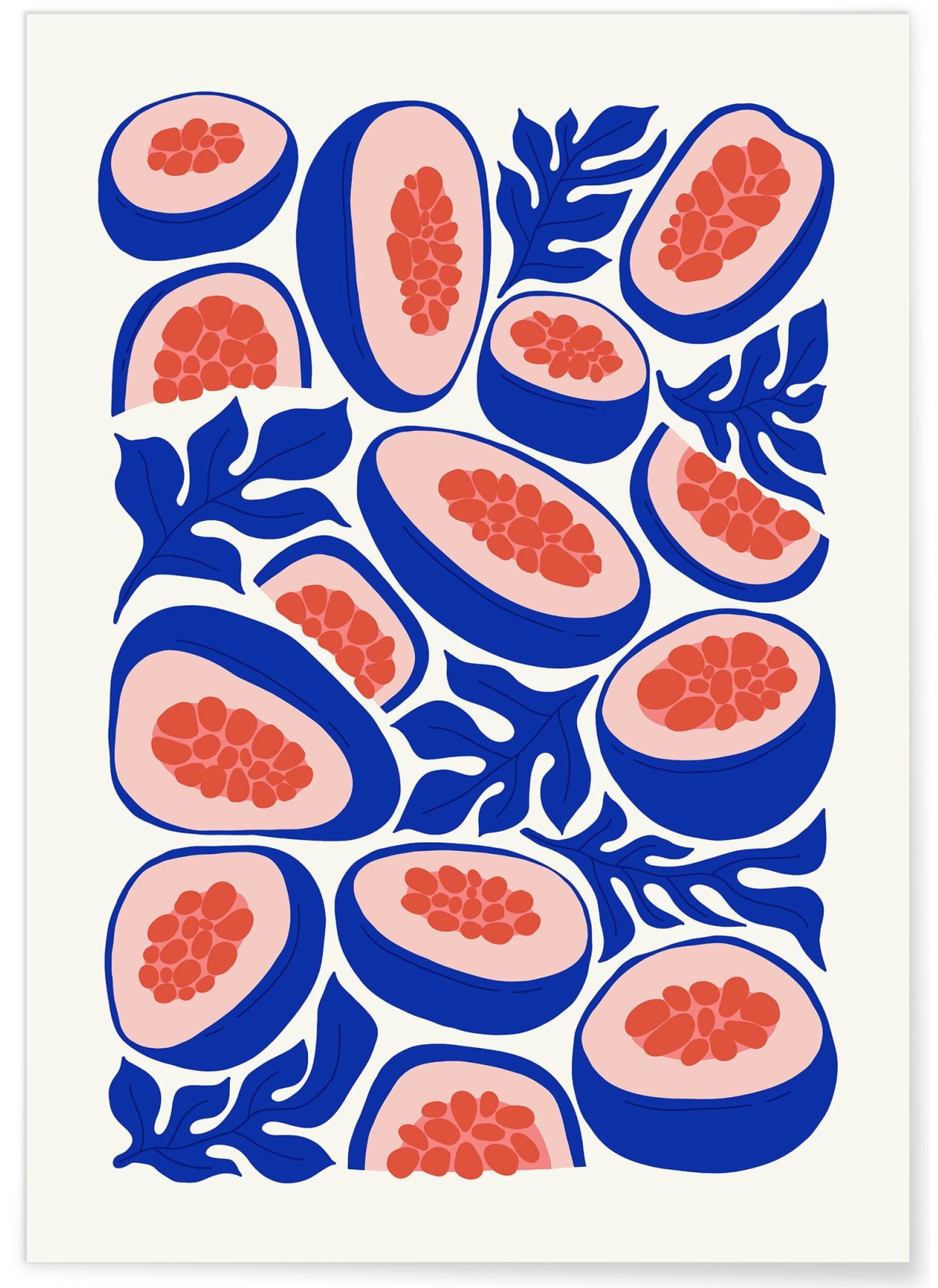 Affiche Papayes Tropicales
