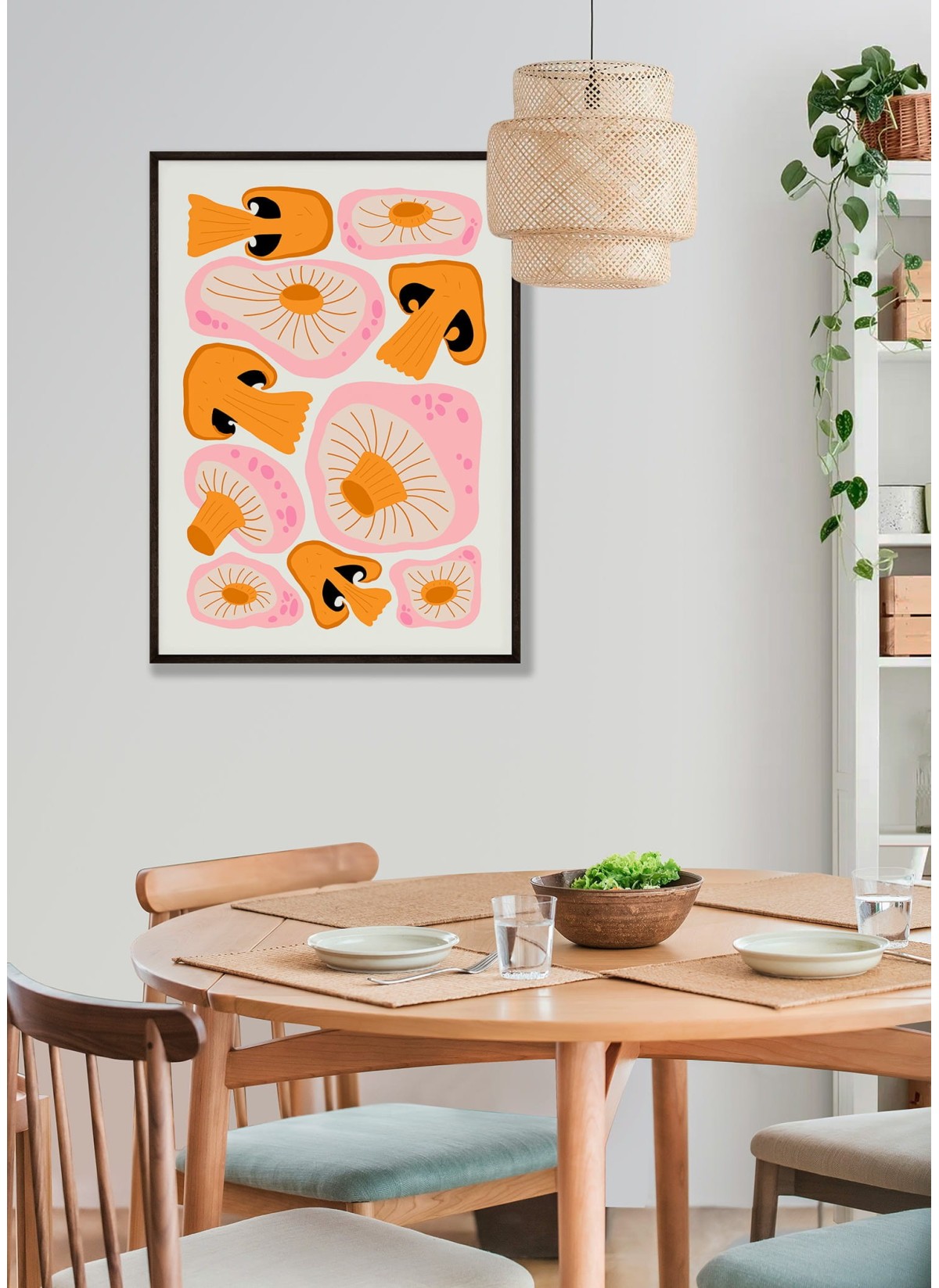 Affiche Champignons Forestiers