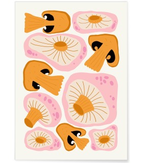 Affiche Champignons Forestiers