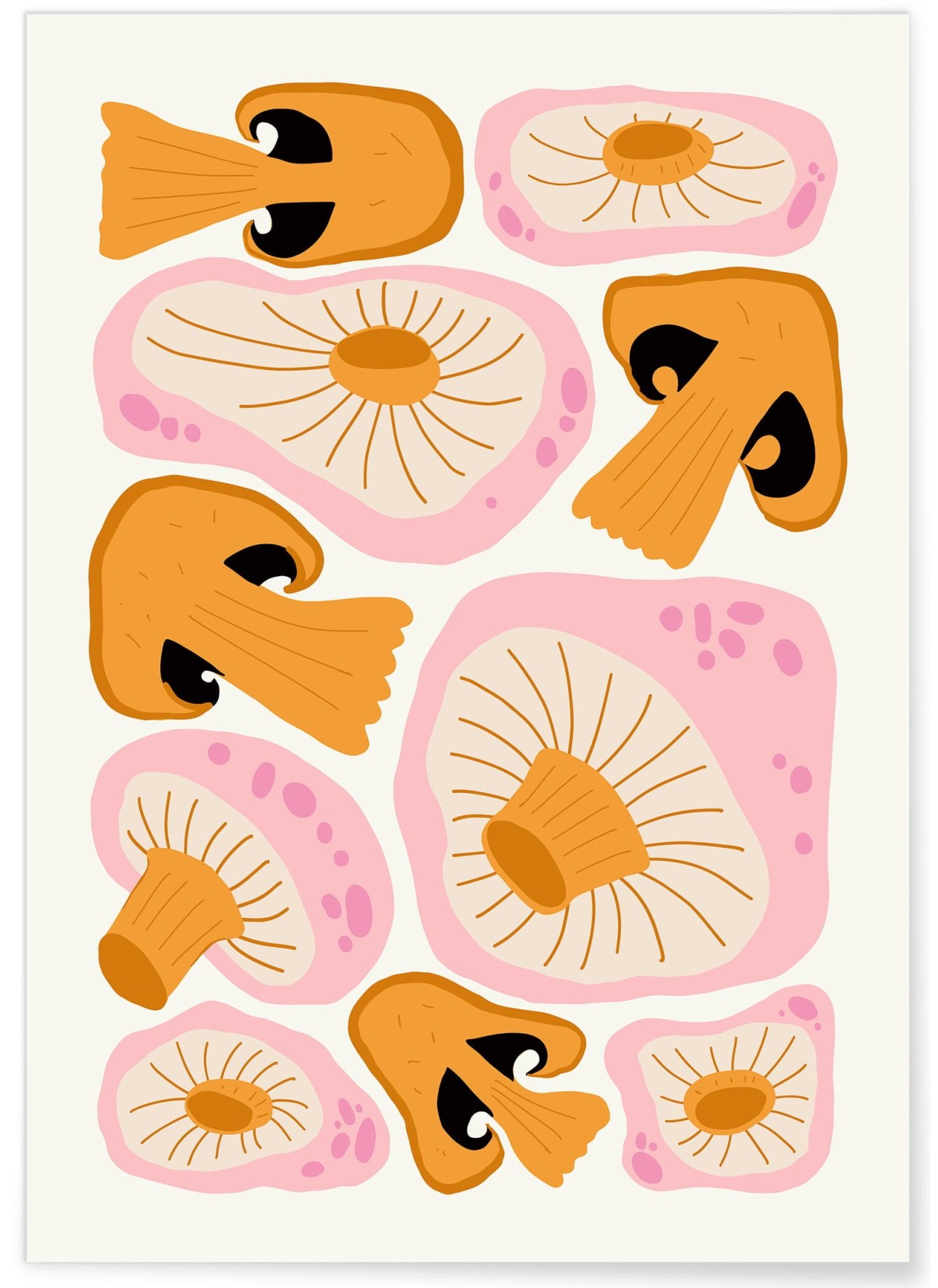 Affiche Champignons Forestiers