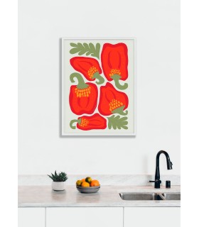 Affiche Poivrons Rouges