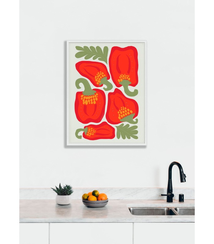 Affiche Poivrons Rouges