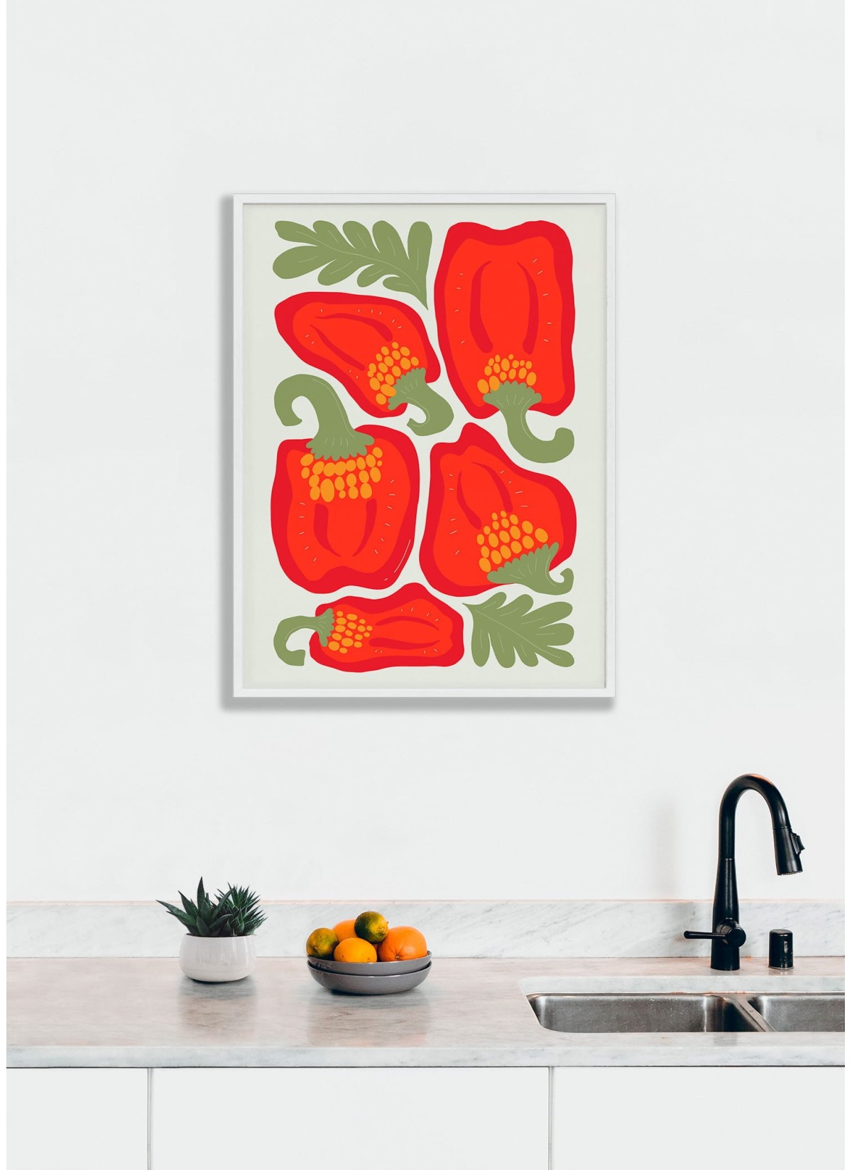 Affiche Poivrons Rouges