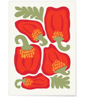Affiche Poivrons Rouges