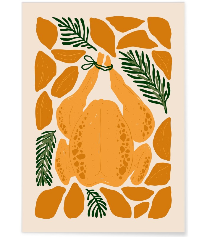 Affiche Poulet Rôti aux Herbes