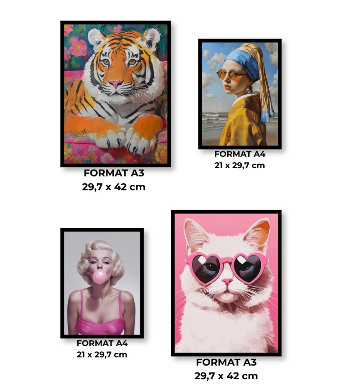 Pack d’affiches encadrées – Pop Art 3