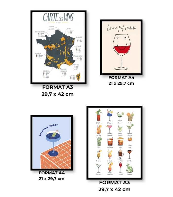 Pack d’affiches encadrées – Cuisine