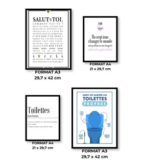Pack d’affiches encadrées – WC