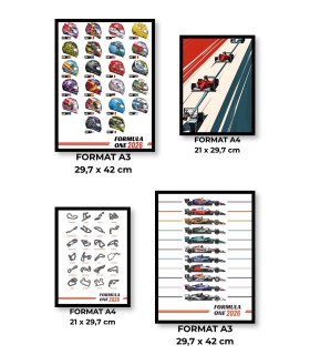 Pack d’affiches encadrées – F1