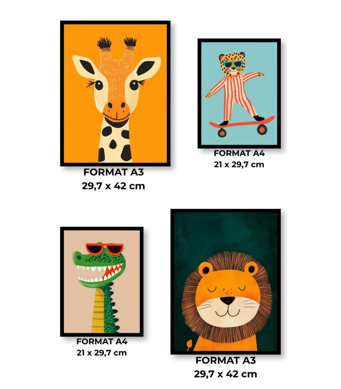 Pack d’affiches encadrées – Enfant
