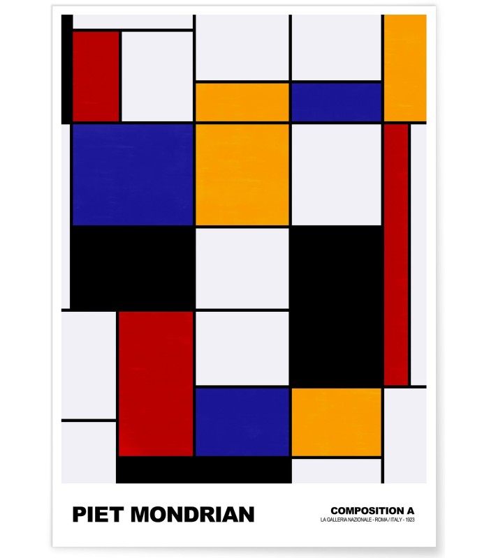 Affiche Piet Mondrian Composition A
