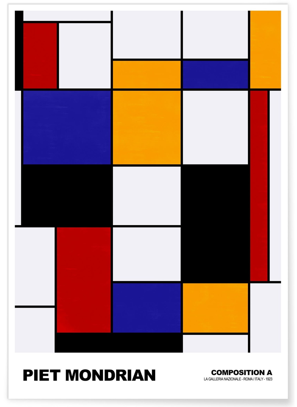 Affiche Piet Mondrian Composition A
