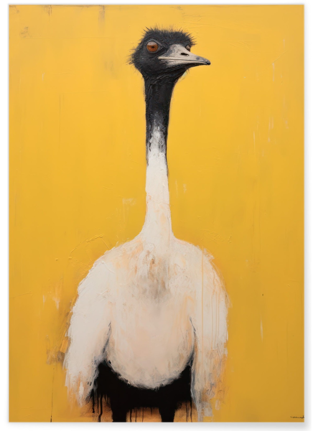 Affiche L'autruche jaune