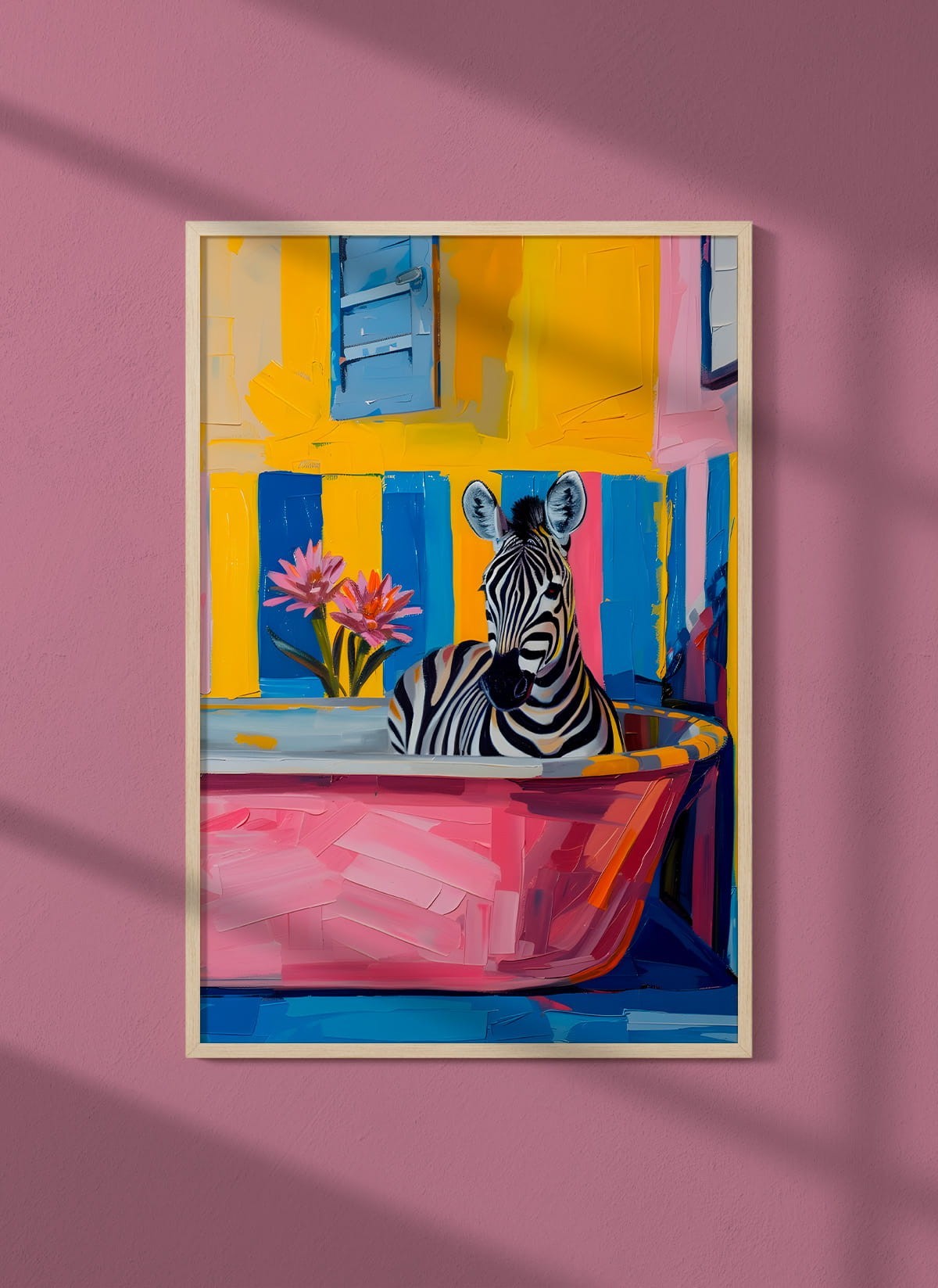 Affiche Le zèbre dans son bain