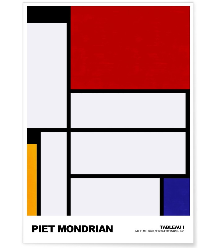 Affiche Piet Mondrian Tableau 1
