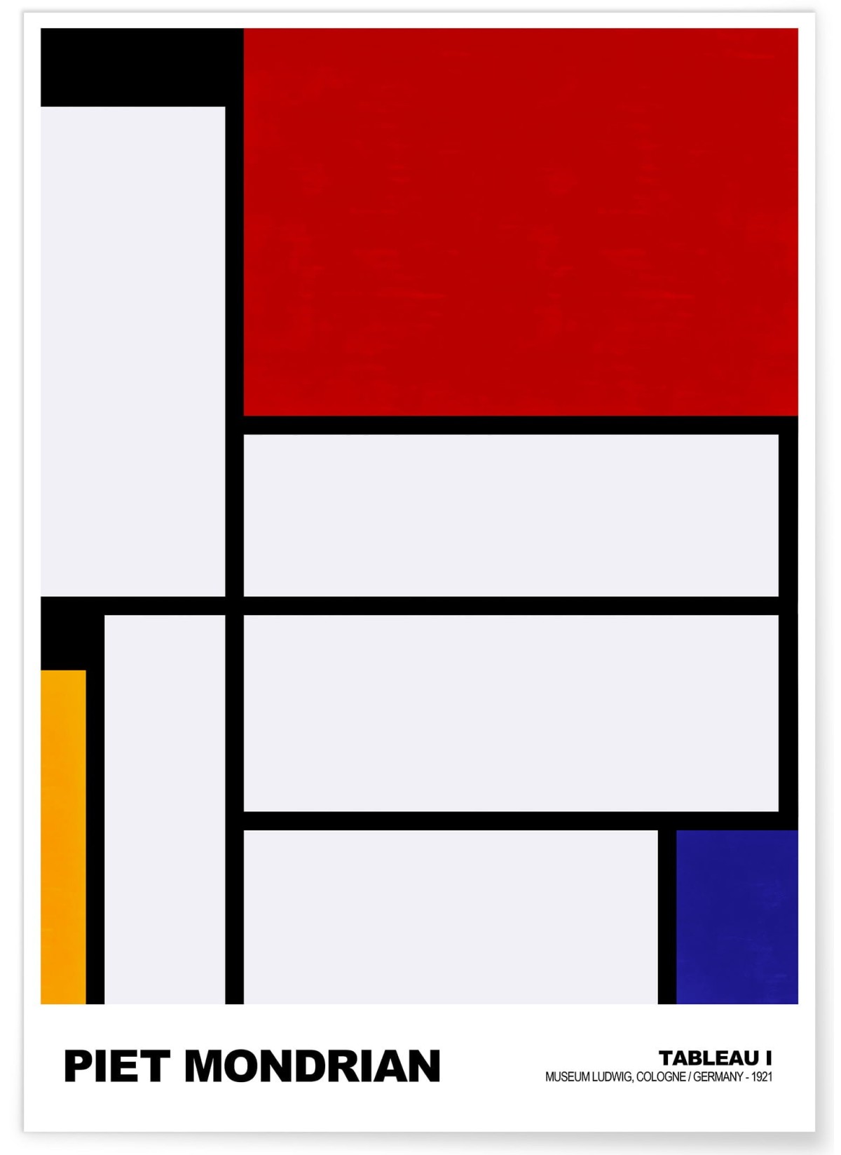 Affiche Piet Mondrian Tableau 1