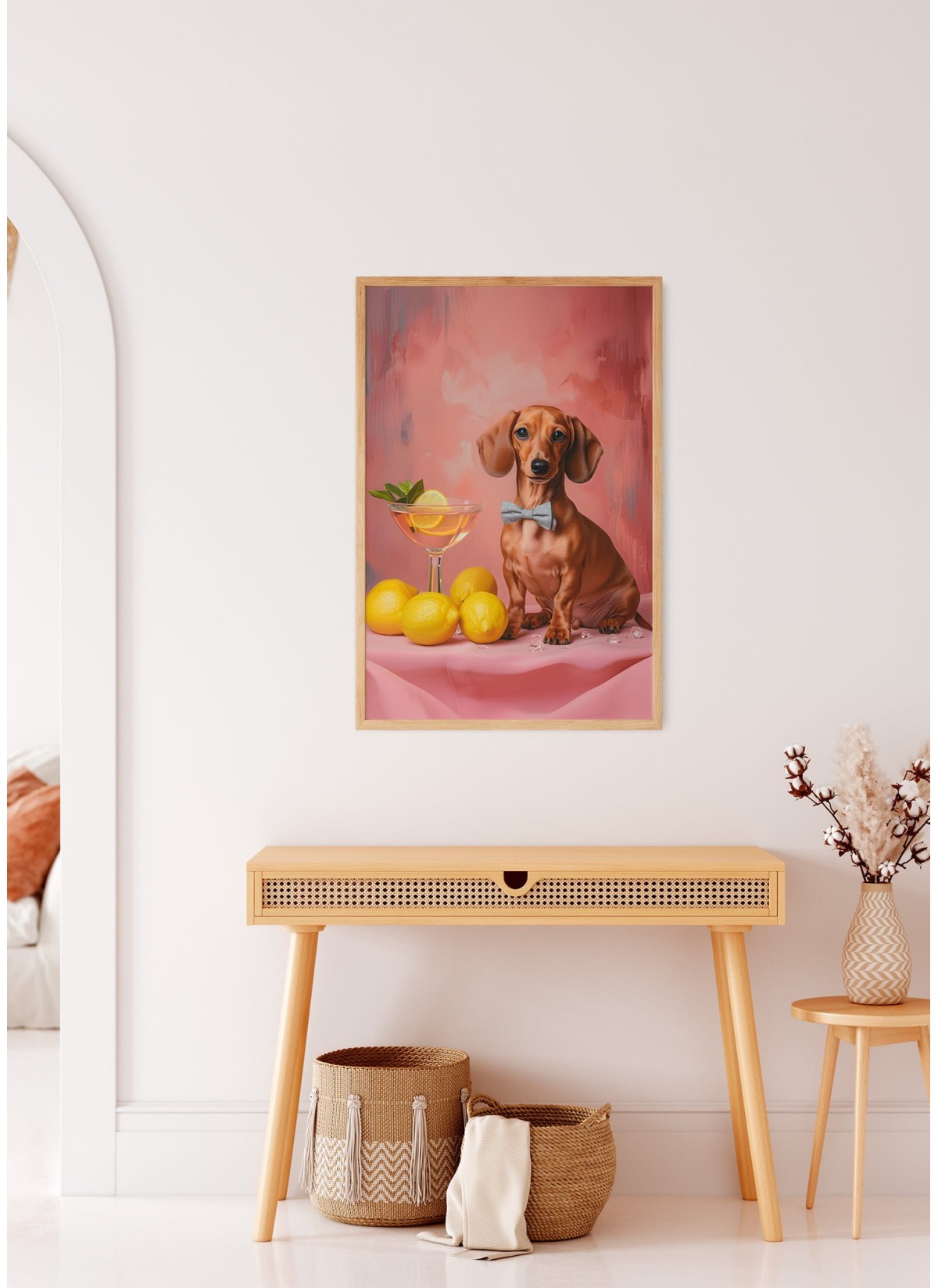 Affiche Le teckel à l'apéro