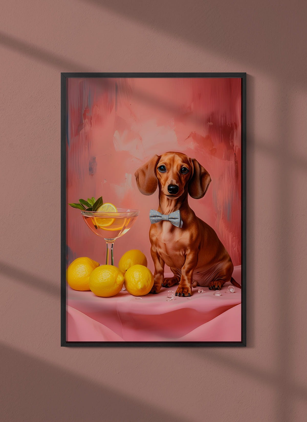 Affiche Le teckel à l'apéro