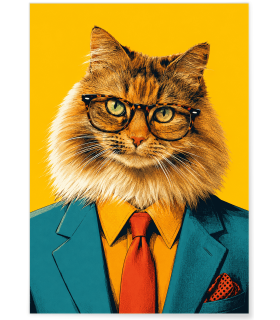 Affiche personnalisée animaux style Pop Art Vintage