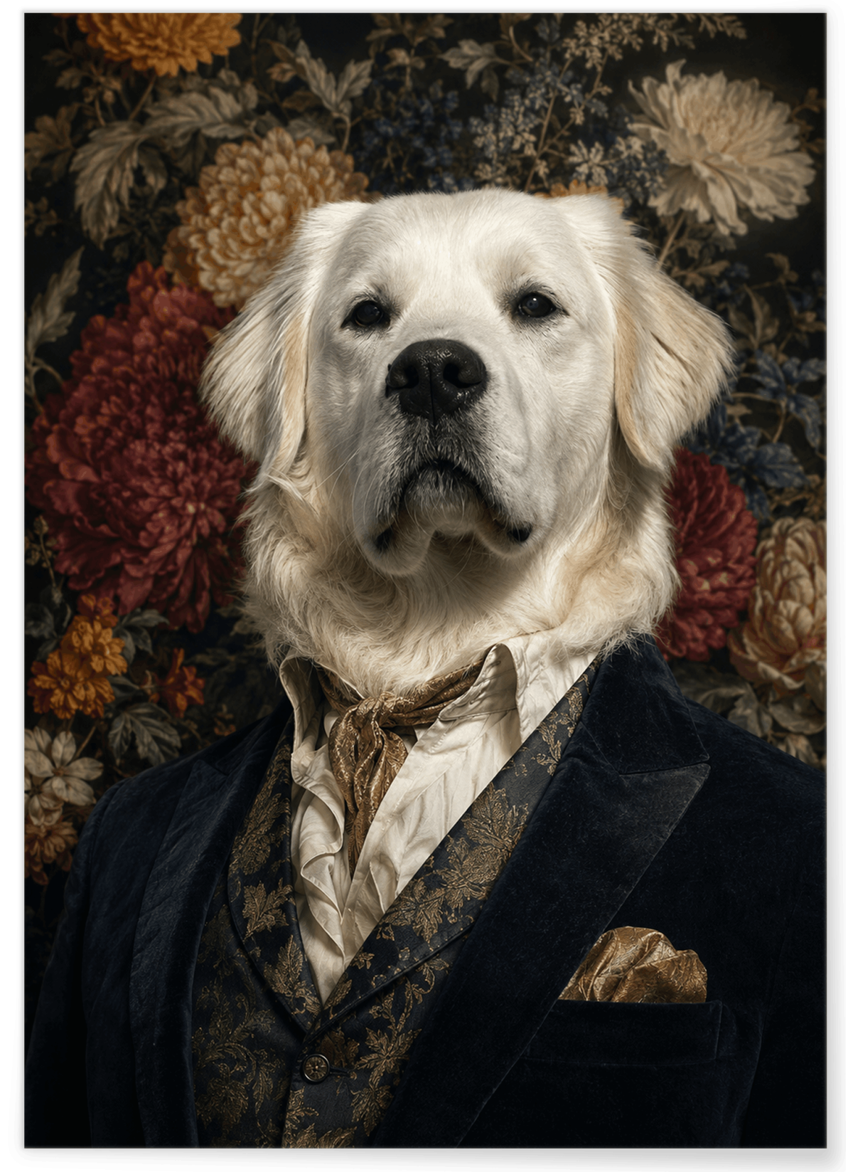 Affiche personnalisée animaux style Portrait d'époque