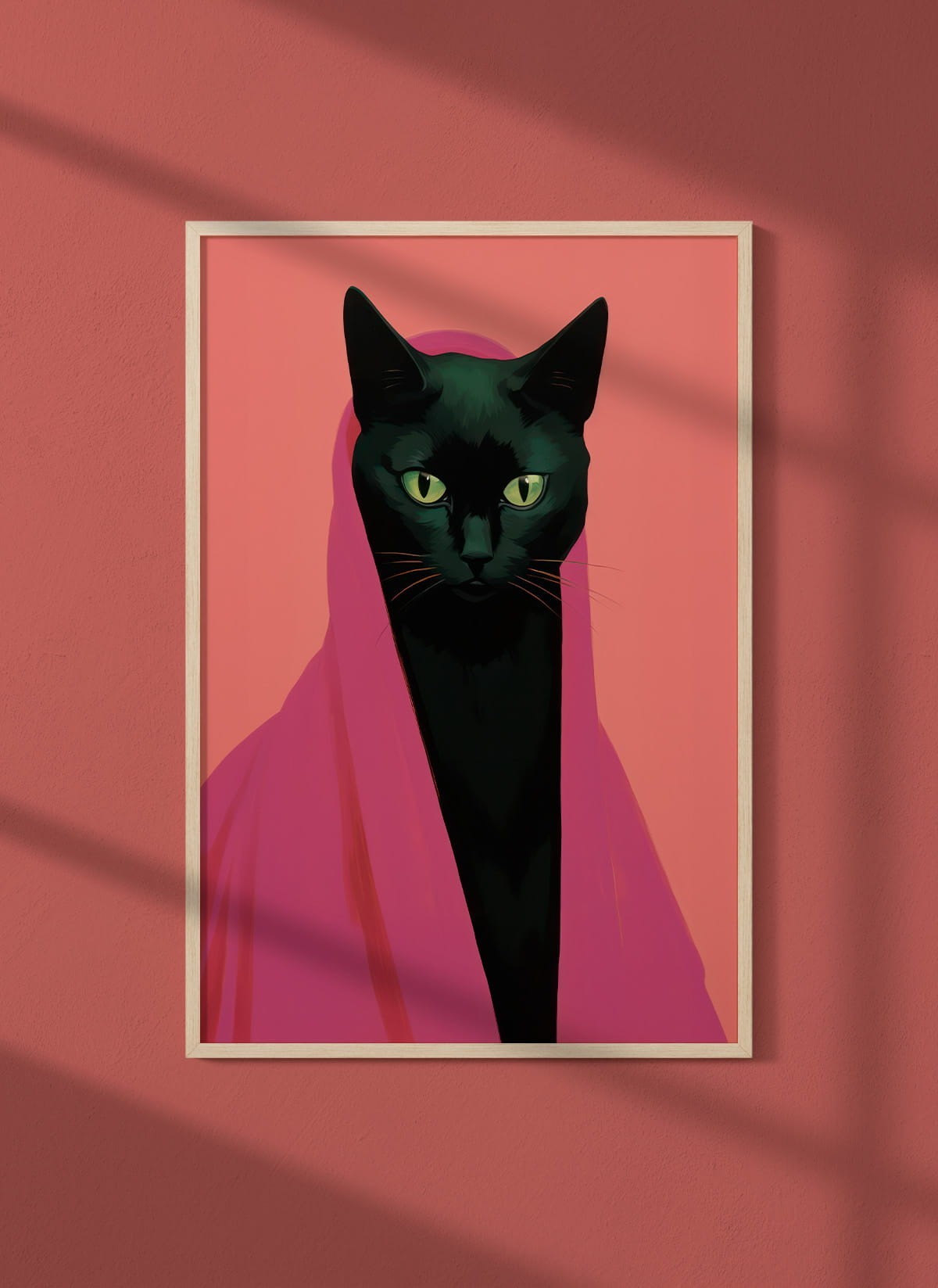 Affiche Le chat en rose