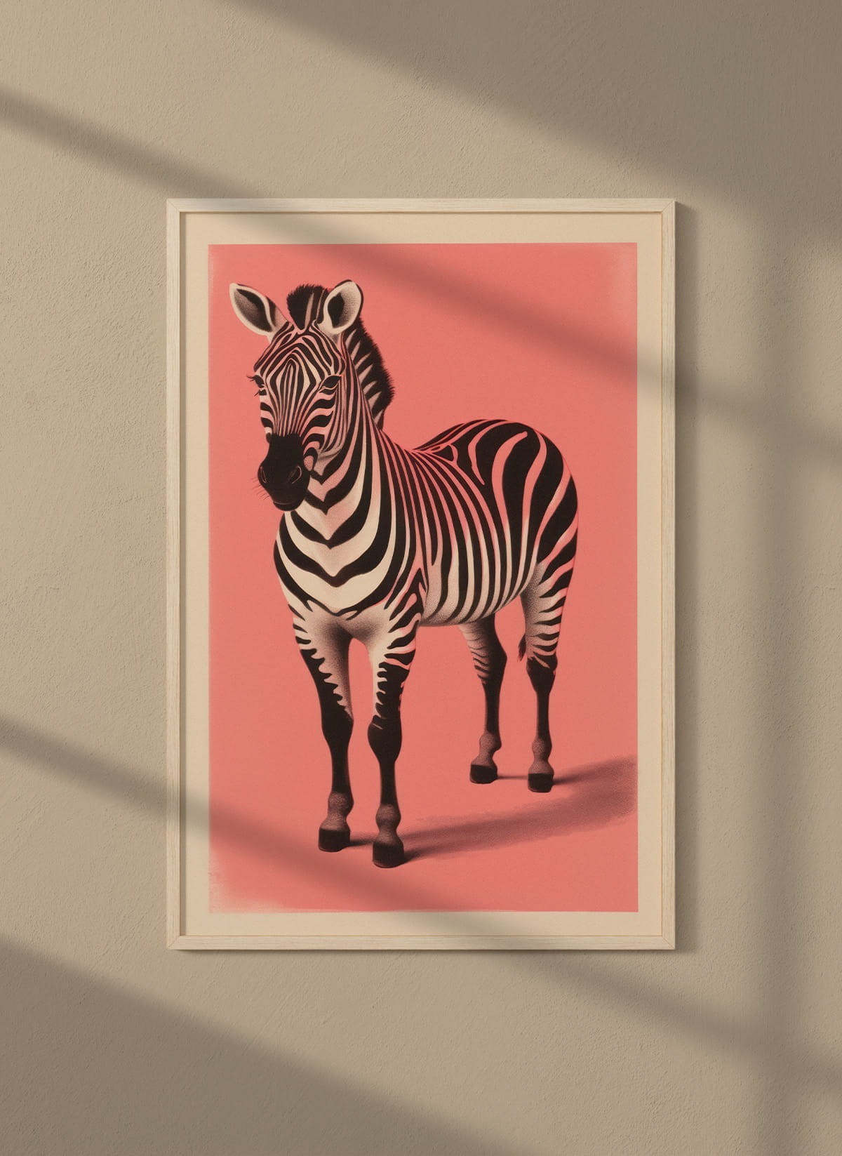 Affiche Le zèbre rose