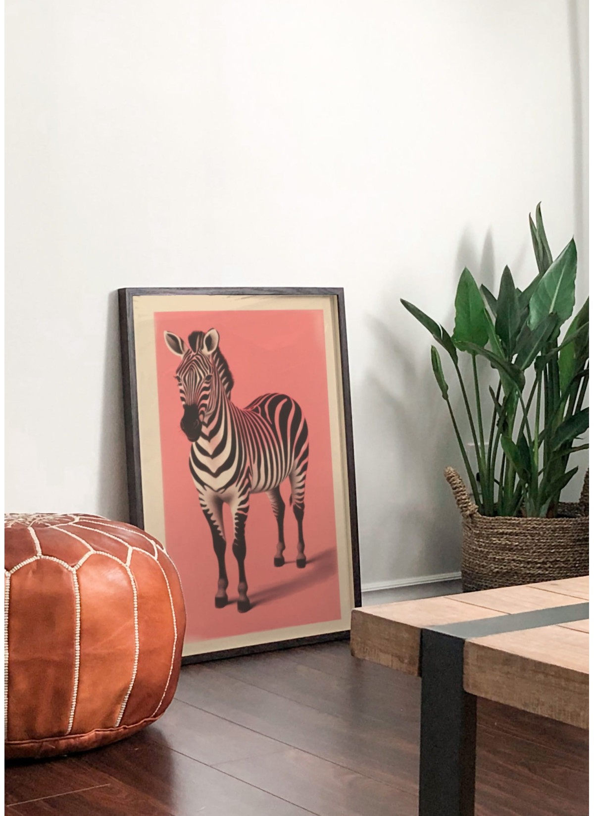Affiche Le zèbre rose