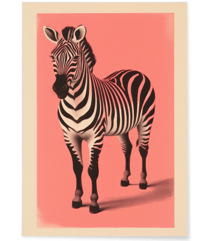 Affiche Le zèbre rose