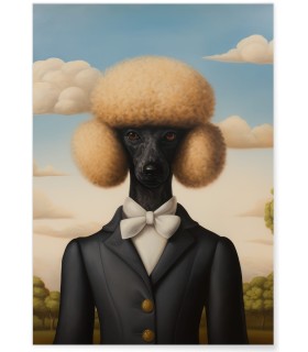 Affiche Le caniche gentleman