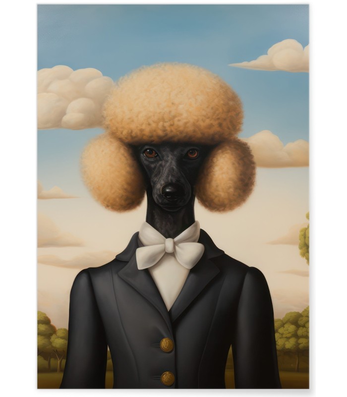Affiche Le caniche gentleman