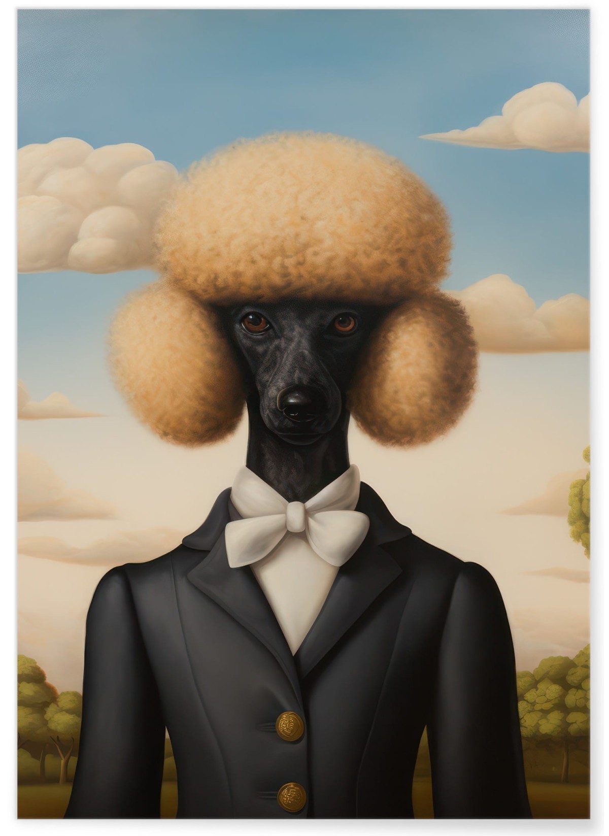 Affiche Le caniche gentleman