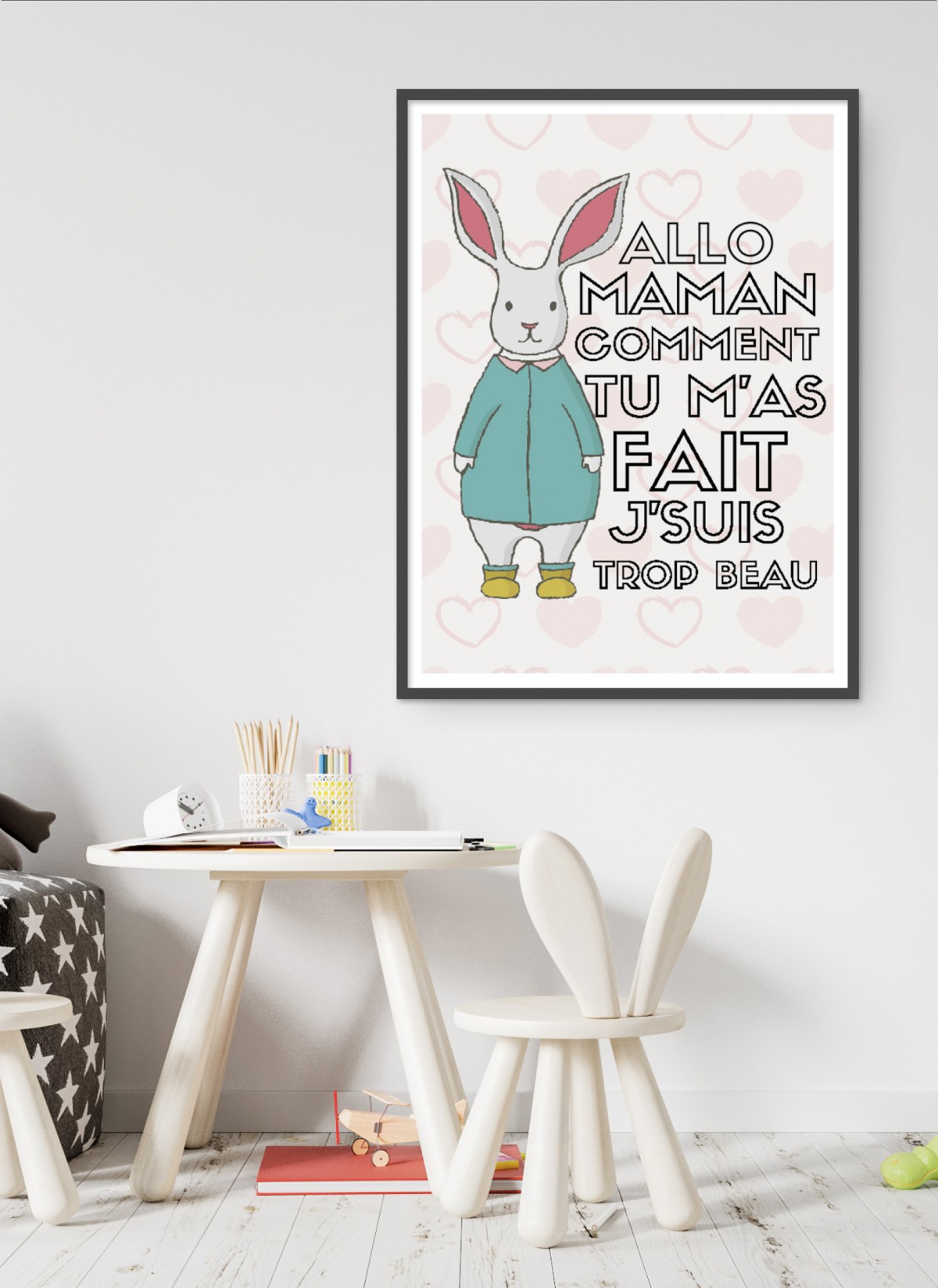 Affiche Allo maman comment tu m'as fait j'suis trop beau