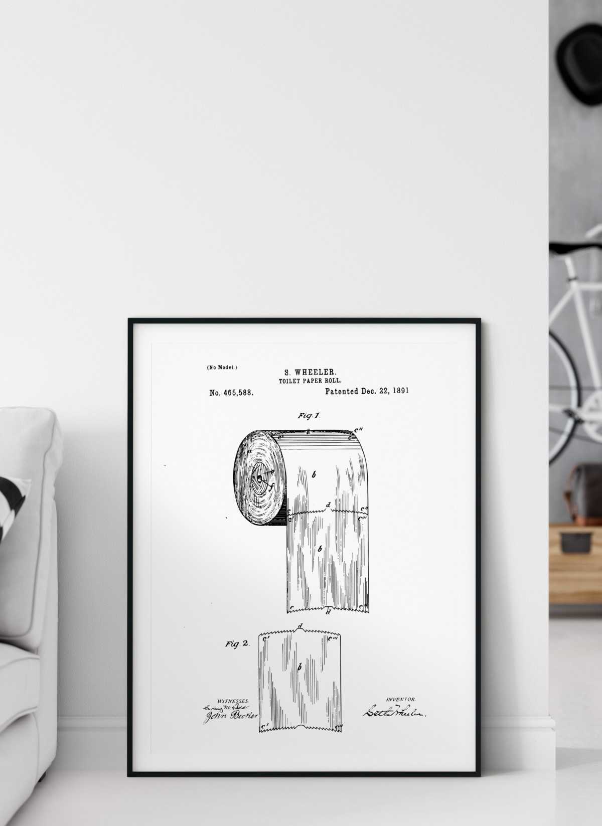 Affiche Brevet papier toilette