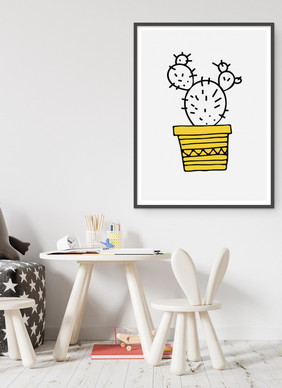 Poster Cactus jaune