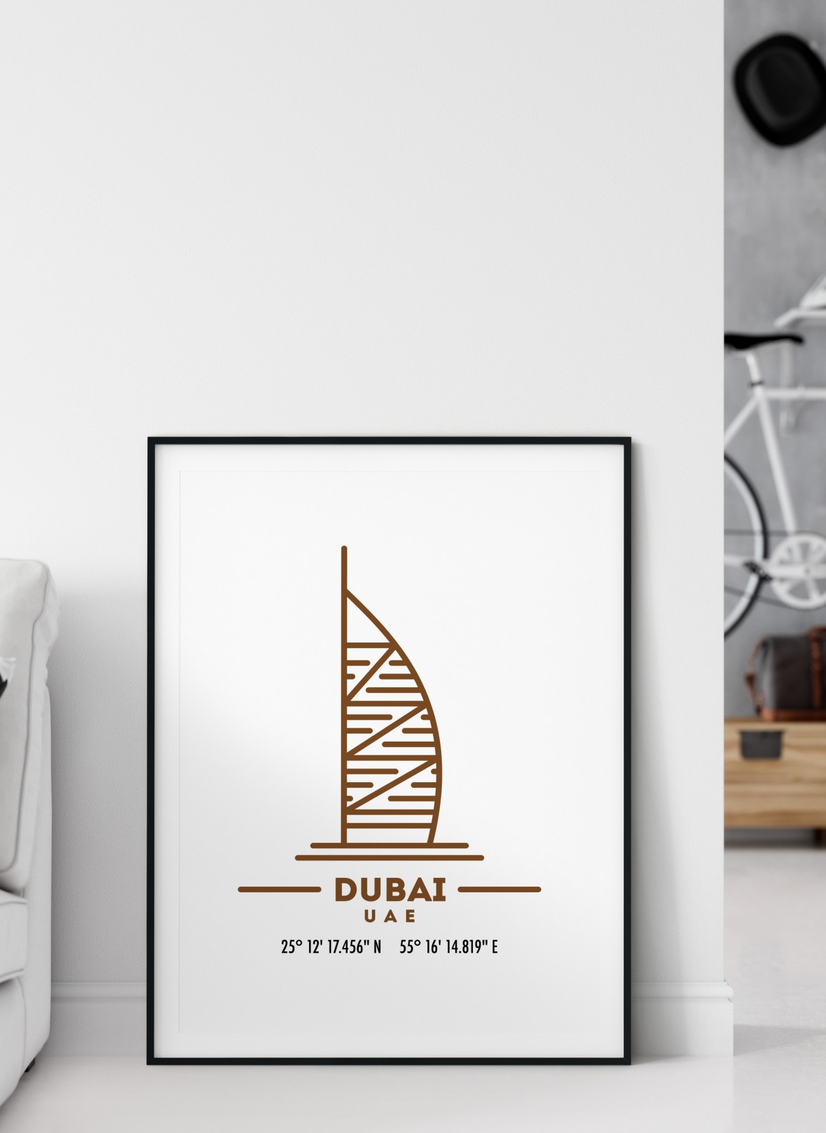 Poster Coordonnées Dubaï