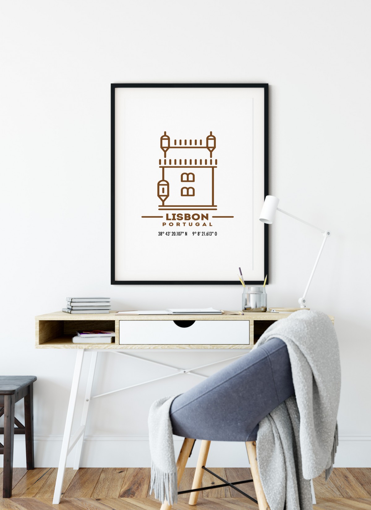 Poster Coordonnées Lisbonne
